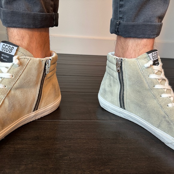 Golden Goose Mens Slide in military green suede with star and white flash - Picture 9 of 10